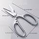 thumbnail image 1 of 1pc Stainless Steel Kitchen Scissors, Multifunctional Chicken Bone Scissors, Ultra Sharp Kitchen Shears, Heavy Duty Household Food Scissors, 1 of 2