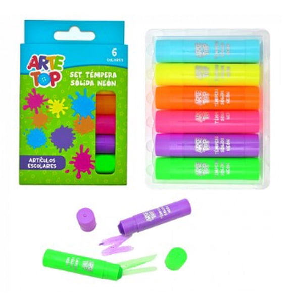 Tempera Solida Metalica 6 Colores ArteTop