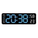 thumbnail image 3 of Reloj Despertador Digital De Diseño Moderno, Soporte De Pared Para Sala De Estar, Escritorio, Dormitorio, Luz Azul, 3 of 3