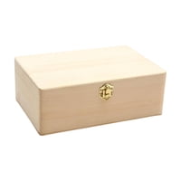 Magideal - Caja De Almacenamiento De Madera Portátil Colección Resistente Al Desgaste Hecha A Mano Estable Con Cerradura Con Tapa Artesanía Hogar Para Pendientes