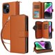 thumbnail image 5 of Funda Cartera con Cremallera y Correa para iPhone 14 Soporte y Tarjetero Marrón, 5 of 6