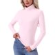 thumbnail image 4 of INSPIRE CHIC Camisetas de Cuello Alto para Mujer Camisetas de Manga Larga Cuello Simulado Otoño Invierno Camiseta Térmica Capa Básica S Rosa, 4 of 6