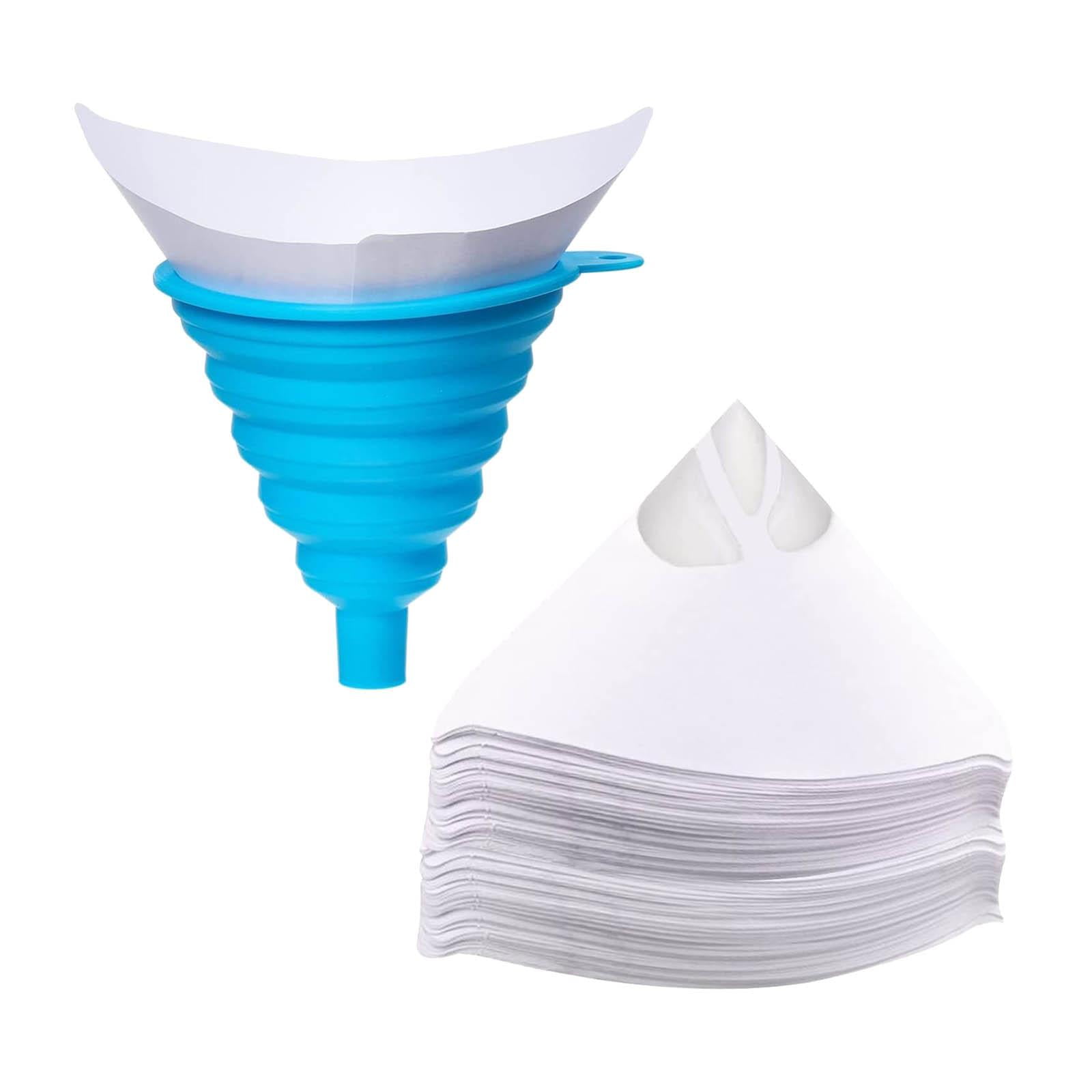 Magideal - Filtro De Pintura De 200 Piezas Con Puntas De Filtro De 150 Μm Y 1 Embudo De Silicona Embudo De Malla De Nailon Con Ganchos Para Manualidades