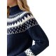 thumbnail image 5 of INSPIRE CHIC Suéter Fair Isle para Mujer Casual Vintage de Cuello Simulado de Manga Larga Talla Mediana Azul Real, 5 of 6