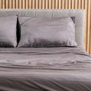 Hebra - Sabanas 200H King Saten Gris Oscuro