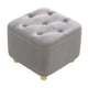 thumbnail image 5 of Reposapiés pequeño, asiento acolchado resistente, almohadillas silenciosas para el suelo, taburete otomano, reposapiés para apartamento, hogar, sofá, gris, 5 of 5