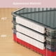 thumbnail image 4 of Caja para archivos RHONZHAO de plástico transparente con tapa de cierre, almacenamiento tamaño A4, 4 of 7
