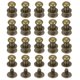 thumbnail image 1 of Remaches de cuero de 6 mm, 20 juegos de tornillo de cabeza redonda con botón de cabeza redonda, tornillo de Chicago, tono bronce, 1 of 7