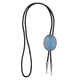 thumbnail image 1 of Moda Bolo Tie Collar Colgante Ajustable Casual Joyería PU Cuero Cuerda Azul, 1 of 5