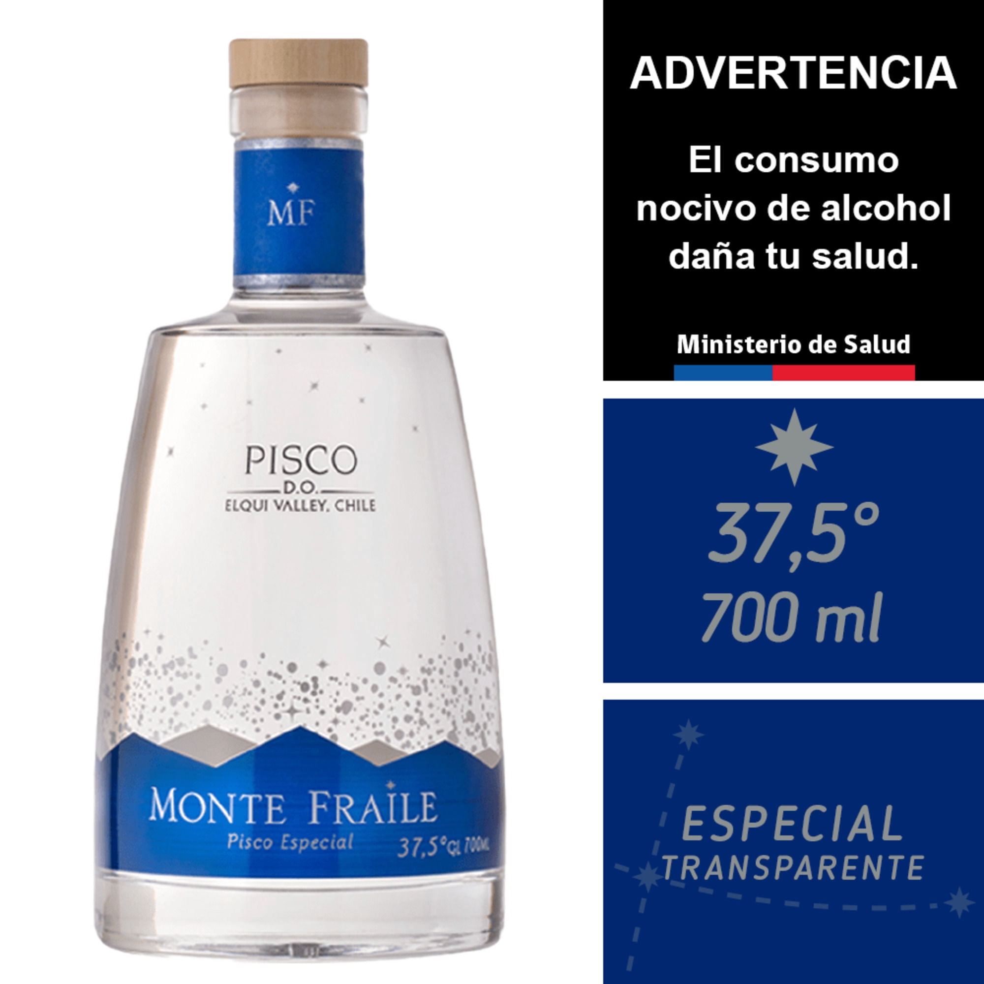 Pisco Especial 37,5° Botella 700 ml Monte Fraile