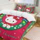 thumbnail image 2 of Christmas Hello Kitty 3 Piece Sets Full/Queen Size - Reversible Microfiber Quilts with Shams Soft Lightweight Bedspread Coverlet Comforter for All Season Bed Sheets, 2 of 4