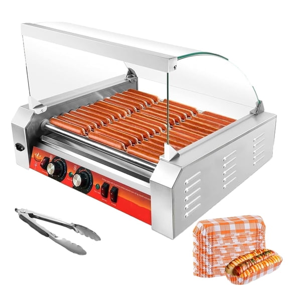 Máquina de salchichas Vexon 1670 W, 11 rodillos, 30 salchichas, acero inoxidable