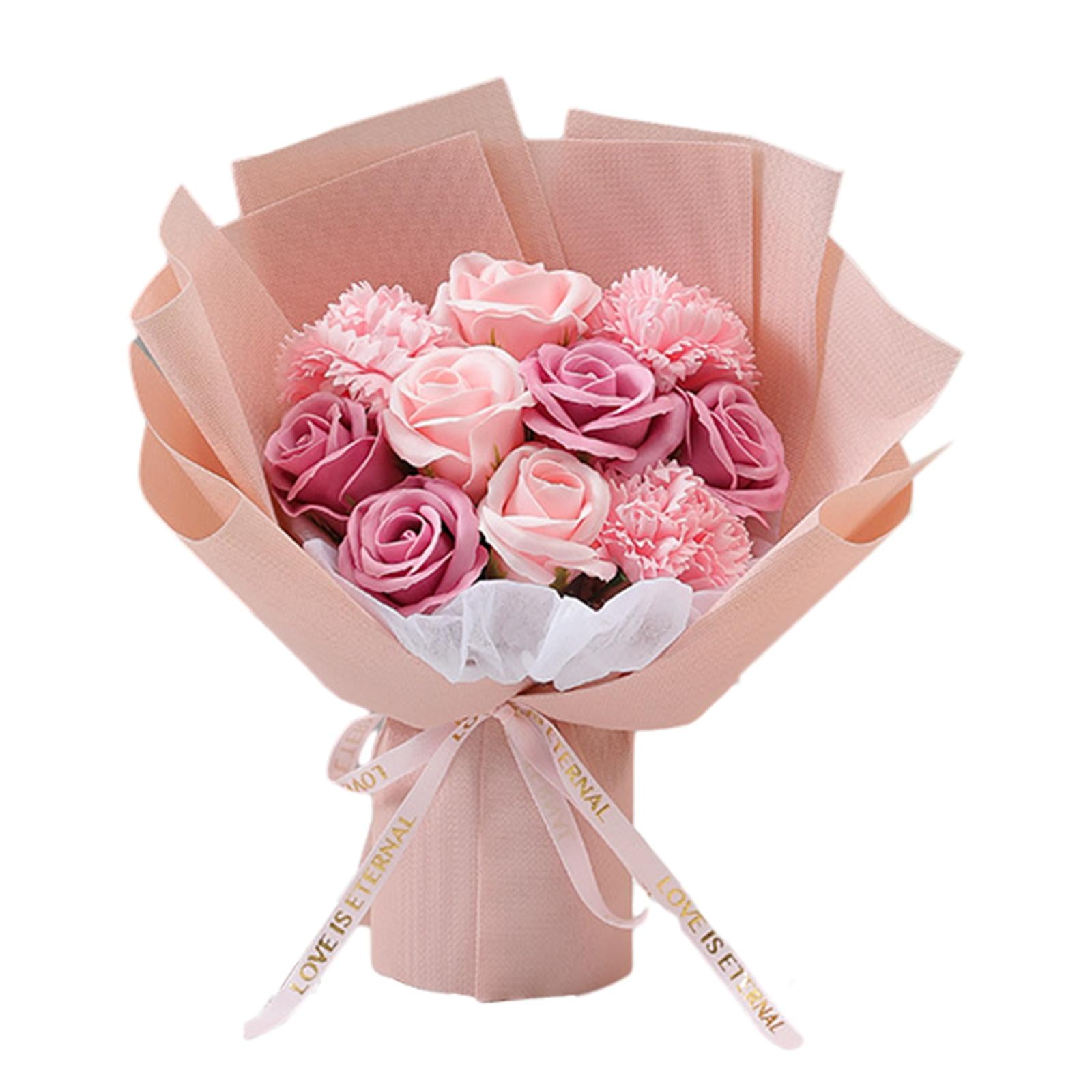 Magideal - De Flores De Rosas Flor De Jabón Regalos Del Día De San Valentín Decoraciones Del Día De San Valentín Para El Compromiso Día De La Madre Esposa , Rosa