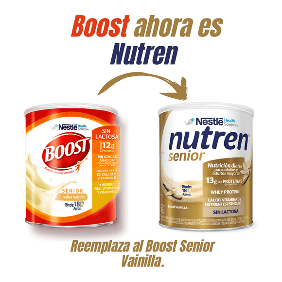 Nutren (ex Boost ) Suplemento En Polvo Senior Vainilla 740gs