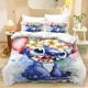 thumbnail image 1 of Stitch Cute Bed Duvet Cover Funny Anime Cartoon Bedding Sets Lightweight 3 Piece Comforter Sets, 1 of 3