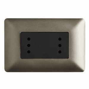 Genérico - X 10 Tomacorriente Enchufe Doble Café Punteado 10A 220V