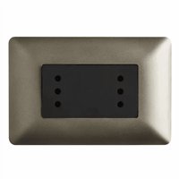 Genérico - X 10 Tomacorriente Enchufe Doble Café Punteado 10A 220V