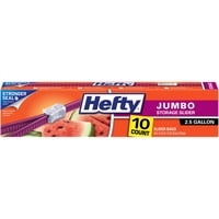 Bolsas De Almacenamiento Hefty Slider Jumbo 9 X 10 2,5 L (90 En Total)