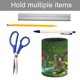 thumbnail image 5 of Guardián de Dragones-theme Cylinder Pen Holder Pencil Organizer with Flannel Lining PVC Leather Material Cardboard Base for study work 10*8CM, 5 of 6