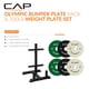 thumbnail image 2 of Juego de discos de peso CAP Barbell de 100 lb con rack de almacenamiento, 2 of 8
