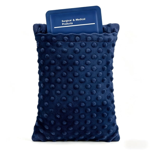 Almohada de recuperación okmaba con bolsa de calor/frío – azul oscuro