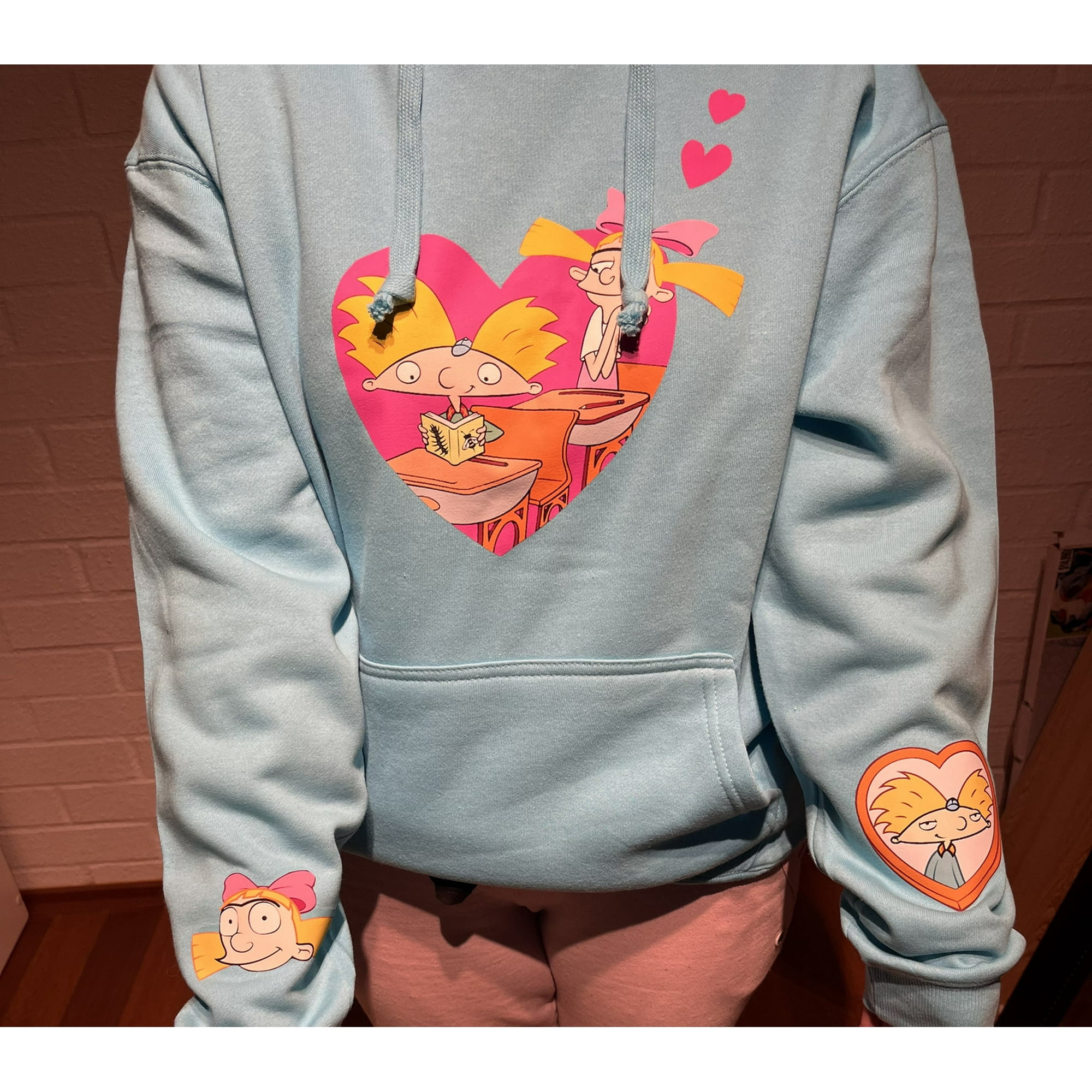 Genérico - Polerón Canguro Hola Arnold Celeste Talla S Unisex