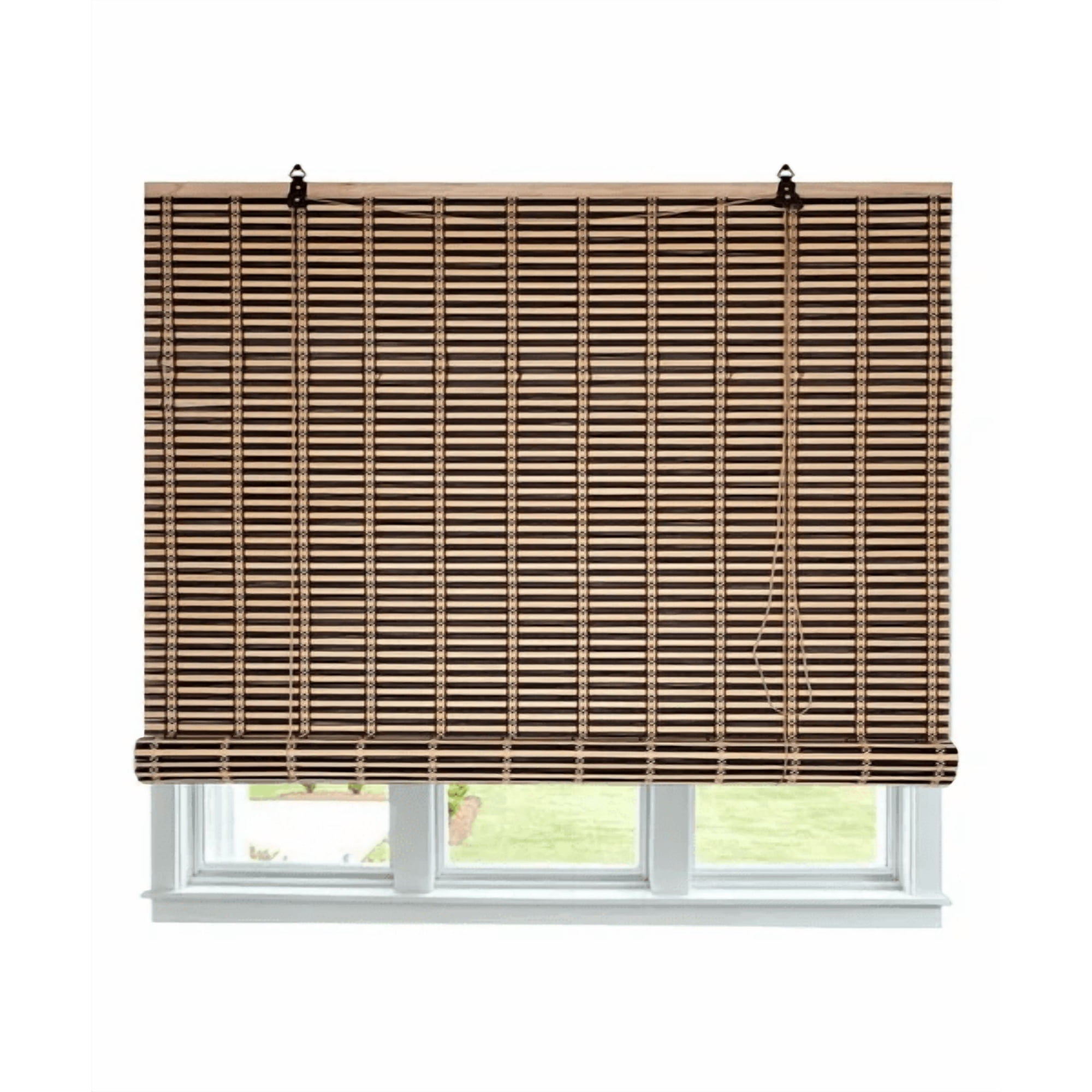 Genérico - Cortina Bambú Persiana Bicolor 120x150 Cm Roller Con Diseños