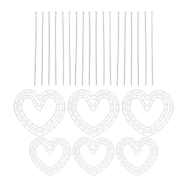 Corona de tiburón de arreglo de arreglo de arreglos de arreglos de la formación de accesorios artesanales DIY año Nuevo Decoración del hogar Valentín 6x Pequeño Corazón Grande