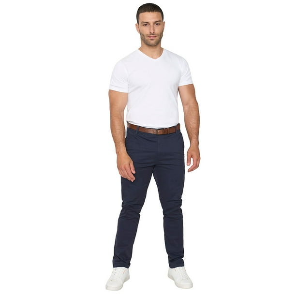 Pantalón Hombre Cinturón Azul Corona