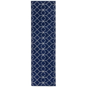 Modalfo - Alfombra Pasillo Kashan King Azul Marino 61 X 213 Cm