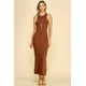 thumbnail image 1 of Vestido Largo Con Cuello Alto Y Abertura Lateral, 1 of 3