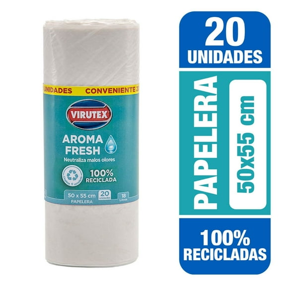 Bolsa de Basura Pequeña Blanca 50x55 cm, 20 Un