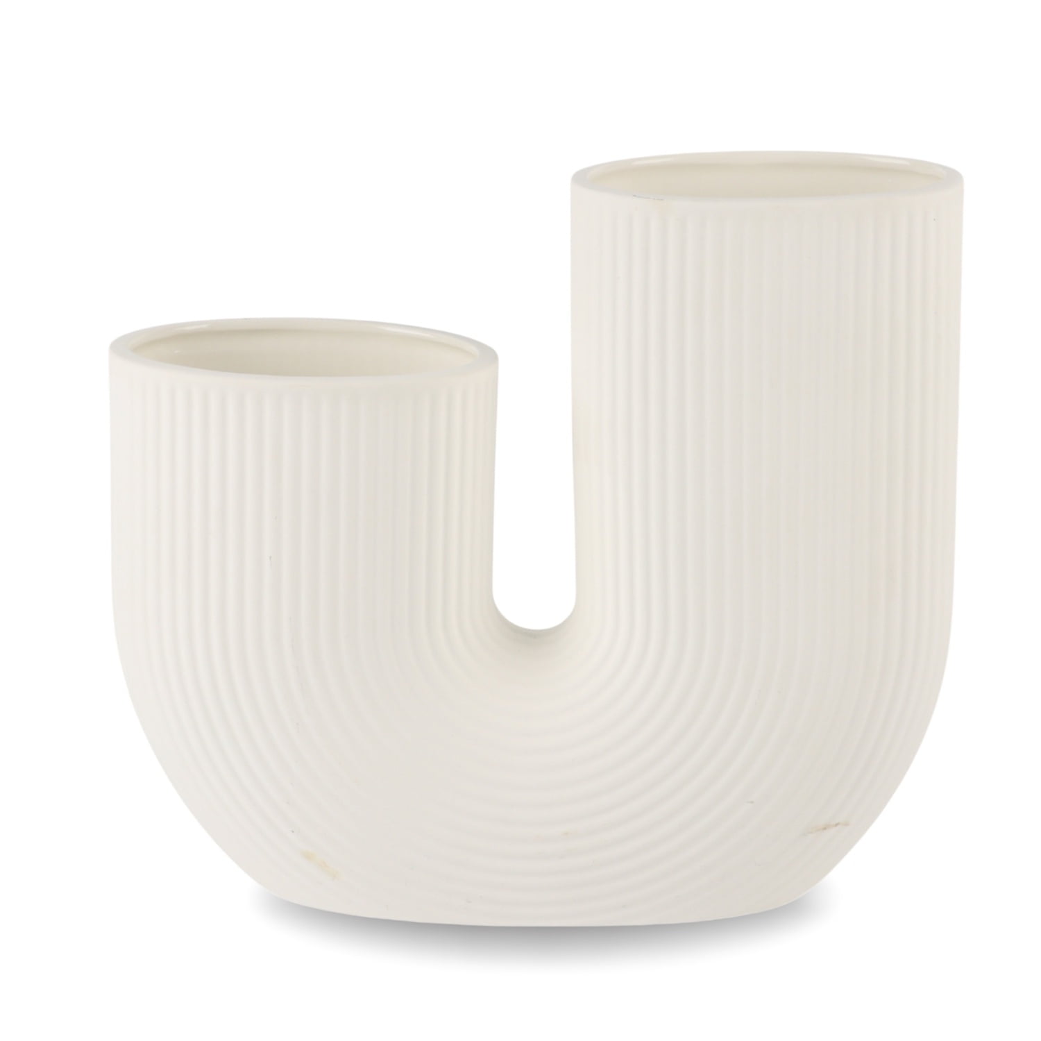 Inspiracci - Florero Adorno Cerámica Blanco 21cm