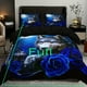thumbnail image 1 of 3pcs Fashion Duvet Cover Set, Wolf Blue Rose Print Bedding Set, Soft Comfortable Breathable Duvet Cover, For Bedroom Guest Room Decor (1*Duvet Cover + 2*Pillowcase, Without Core), 1 of 3