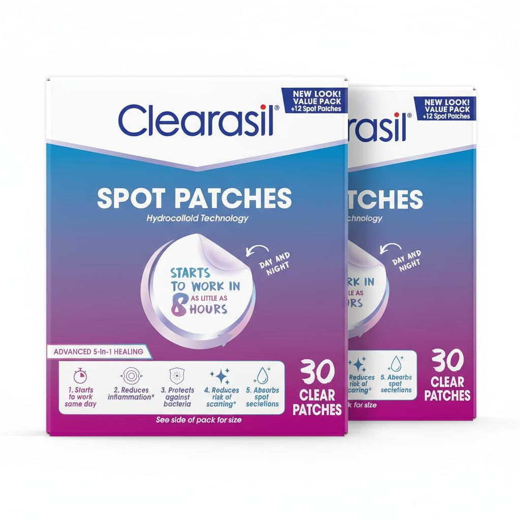 Parche Para Manchas De Acné Clearasil Día Y Noche Hidrocoloide 60 Unidades