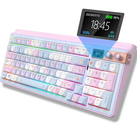 Teclado Mecánico Inalámbrico Fopato H98 De 96 Teclas Intercambiable En Caliente