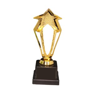 Magideal - Trofeos De Dorados De Plástico Trofeos Pequeños Para Niños Decoración De Base Negra De Trofeos De Estrellas Para Fútbol Fiesta , 27,5 Cm De Alto 275 Cm De Alto