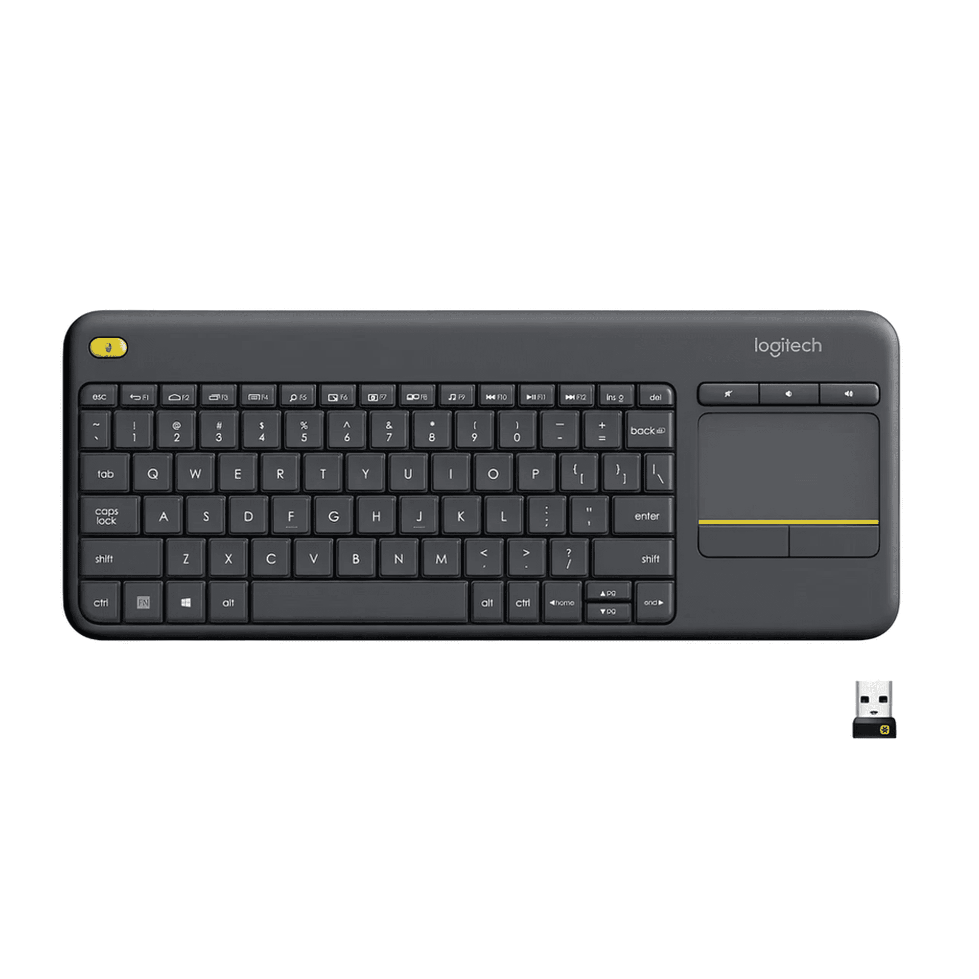 Genérico - Teclado Logitech K400 Touch Inalámbrico Negro