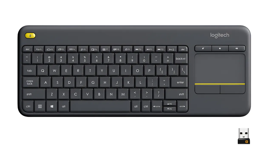 Genérico - Teclado Logitech K400 Touch Inalámbrico Negro