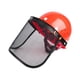 thumbnail image 5 of Casco para motosierra, casco rígido, visera facial con protector facial, casco para desmalezar, para cortar césped, jardín, arborista, corte de césped Sombrero rojo, 5 of 5