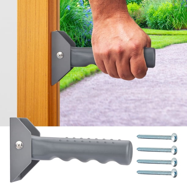 Barra de apoyo para puerta APDTEK, plegable, gris, para la seguridad de las personas mayores