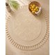 thumbnail image 4 of Alfombra Redonda Estilo Boho Chic con Flecos Textura sisal 80cm, 4 of 8