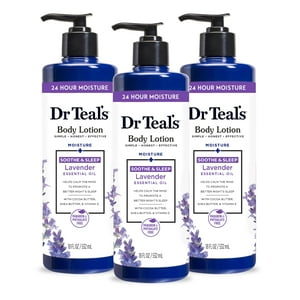 Dr Teal'S - Loción Corporal Dr. Teal'S Con Aceite Esencial De Lavanda, 540 Ml (Paquete De 3)