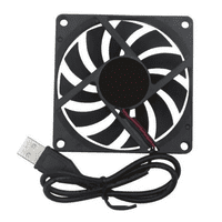Genérico - Ventilador Fan Cooler Usb Pc 8X8 5V Cable 100Cm Negro