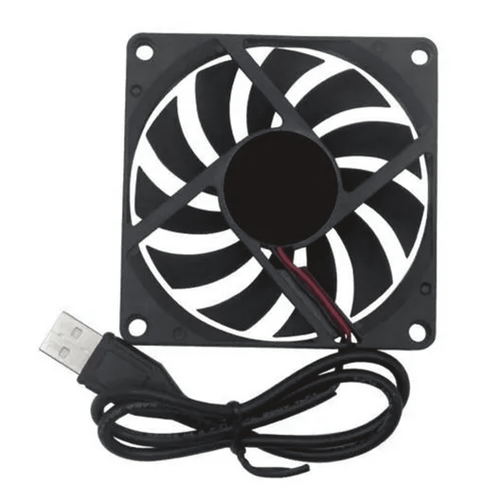 Genérico - Ventilador Fan Cooler Usb Pc 8x8 5v Cable 100cm Negro