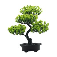 Bothyi - Árbol De Bonsái Artificial, Decoración De Jardín En Maceta De Bienvenida Para Escritorio, Sala De Estar, Hogar, Verde Claro