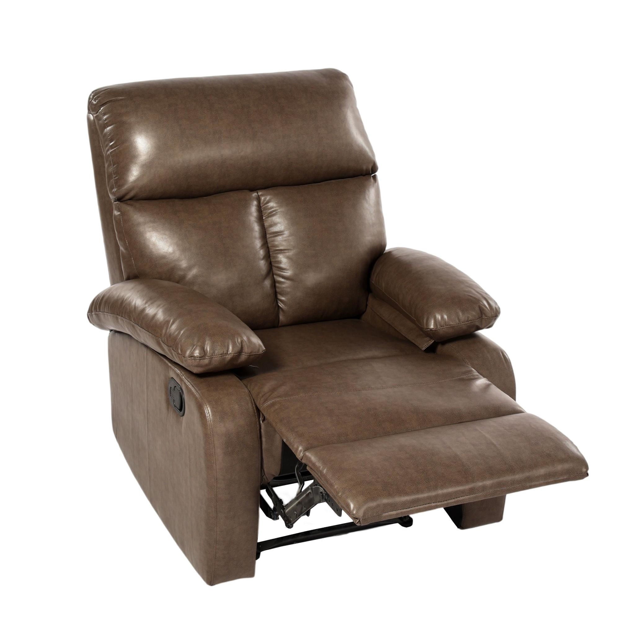 Mainstays - Bergere Reclinable Cumulus Pu Negro - Café