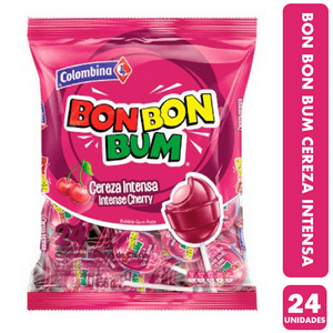 Genérico - Bon Bon Bum Sabor Cereza Intensa - Coyacs (Bolsa Con 24 Un)