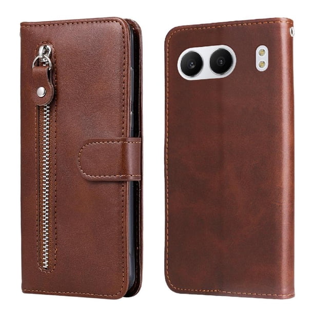 Funda con Cremallera para OnePlus Nord 4 5G, Carcasa Cartera de Cuero PU con Soporte y Tarjetero