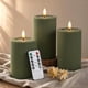 thumbnail image 1 of Velas pilar LED WYZworks sin llama con control remoto y temporizador, set de 3, 1 of 9